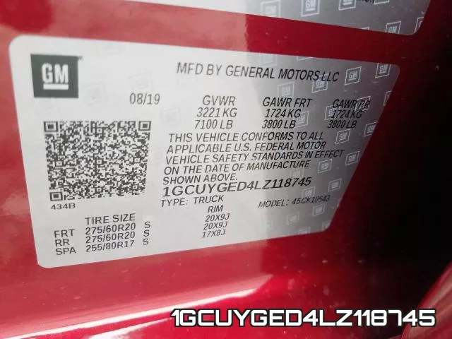 1GCUYGED4LZ118745 фото 2