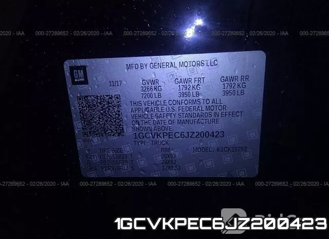 1GCVKPEC6JZ200423 фото 10