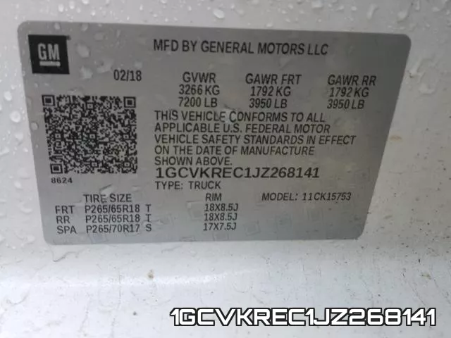 1GCVKREC1JZ268141 фото 2