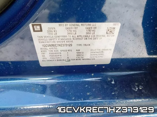 1GCVKREC7HZ373129 фото 2