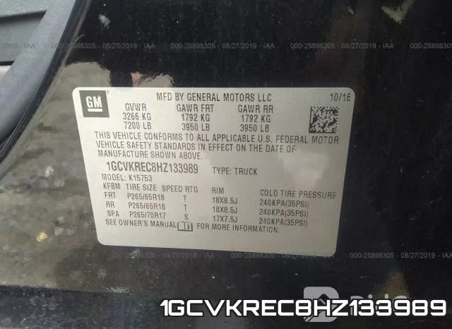 1GCVKREC8HZ133989 фото 10