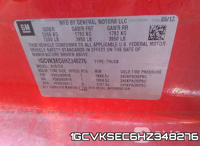 1GCVKSEC6HZ348276 фото 10