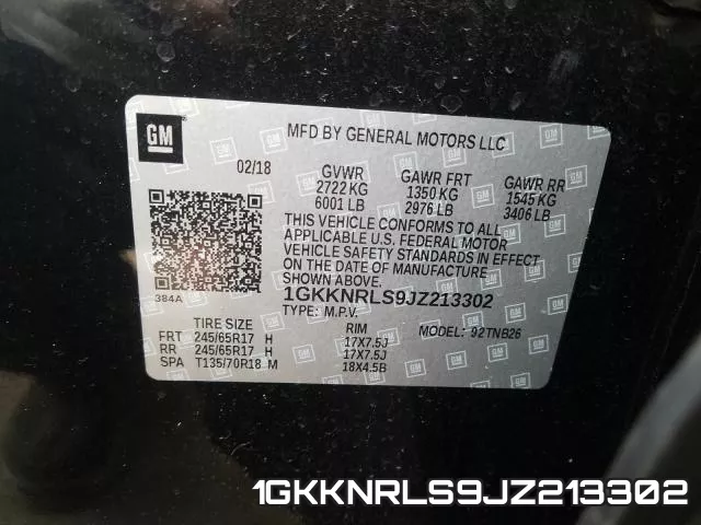1GKKNRLS9JZ213302 фото 2