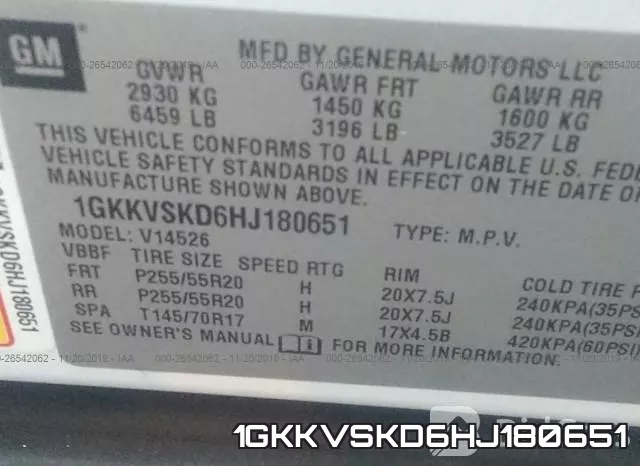 1GKKVSKD6HJ180651 фото 10