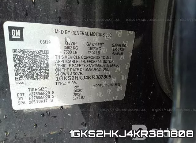 1GKS2HKJ4KR387808 фото 10