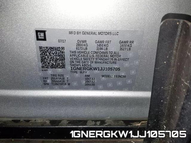 1GNERGKW1JJ105705 фото 2