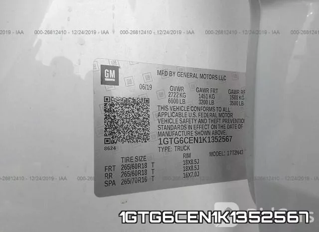 1GTG6CEN1K1352567 фото 10