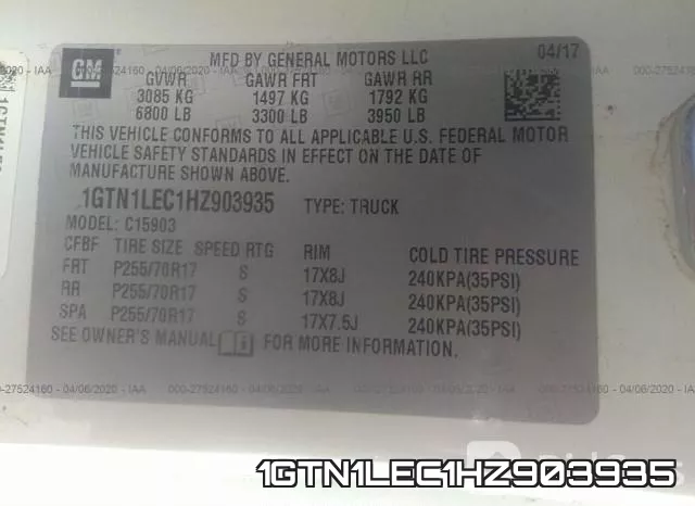 1GTN1LEC1HZ903935 фото 10