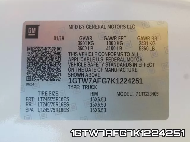 1GTW7AFG7K1224251 фото 2