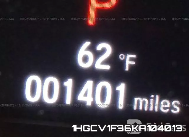 1HGCV1F36KA104013 фото 8