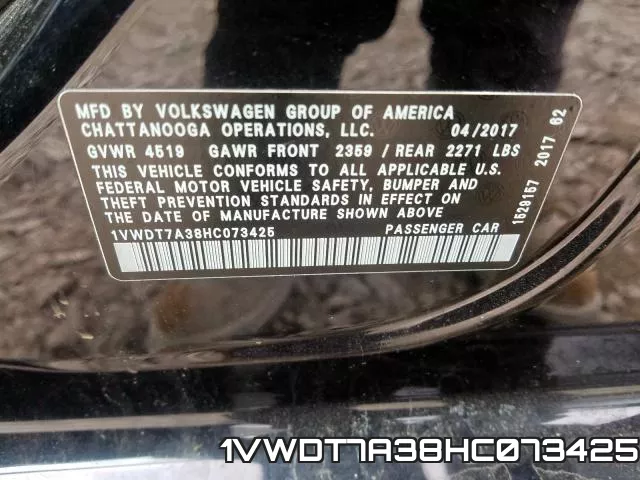 1VWDT7A38HC073425 фото 2