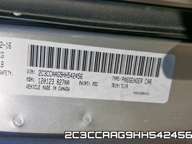2C3CCAAG9HH542456 фото 2