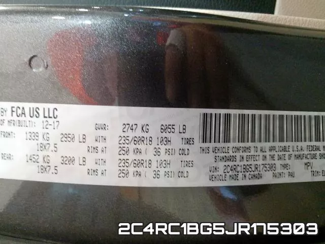 2C4RC1BG5JR175303 фото 2