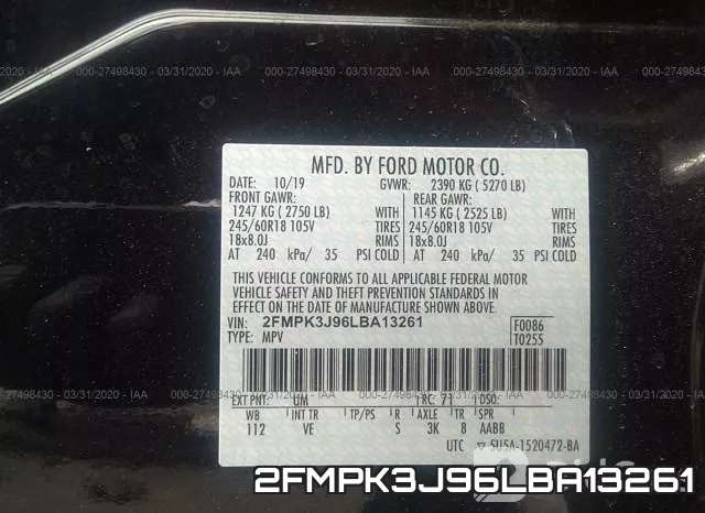 2FMPK3J96LBA13261 фото 10