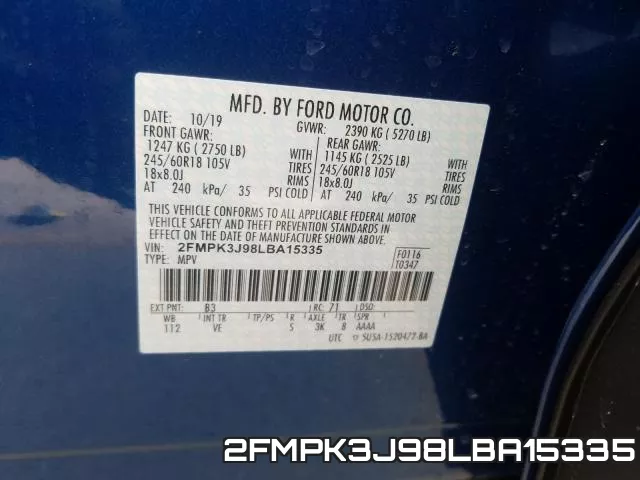 2FMPK3J98LBA15335 фото 2