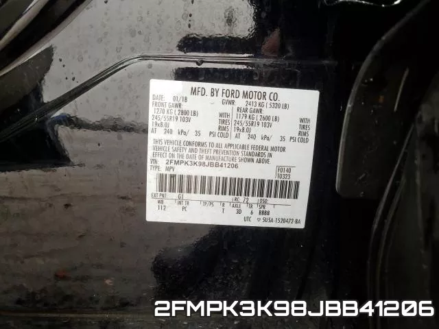 2FMPK3K98JBB41206 фото 2