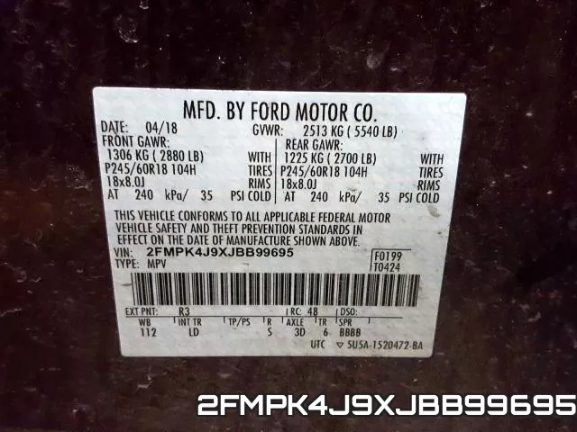 2FMPK4J9XJBB99695 фото 2