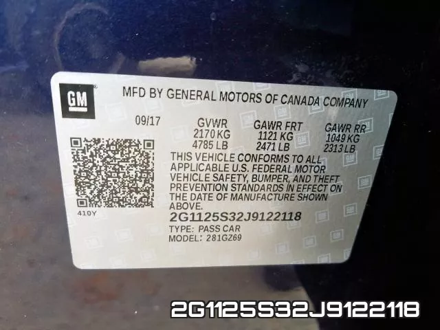 2G1125S32J9122118 фото 2