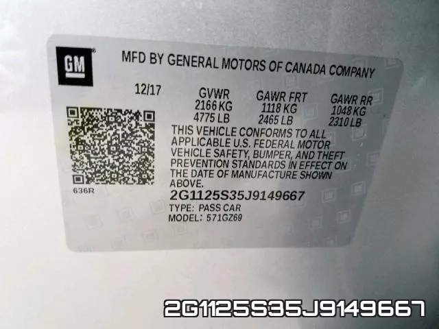 2G1125S35J9149667 фото 2