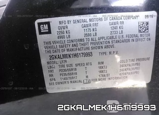 2GKALMEK1H6179993 фото 10