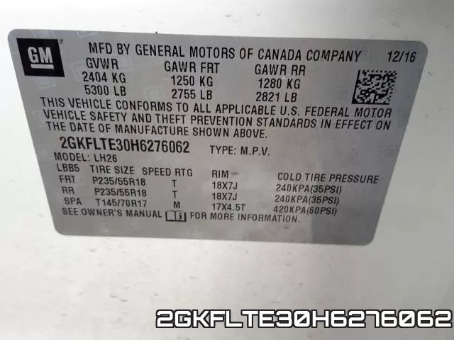 2GKFLTE30H6276062 фото 2