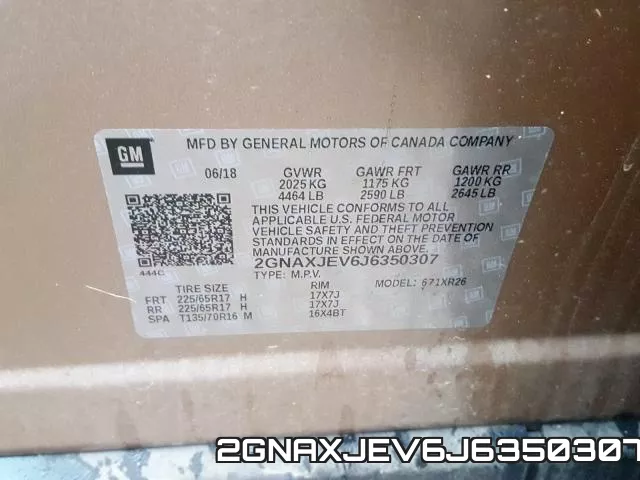 2GNAXJEV6J6350307 фото 2