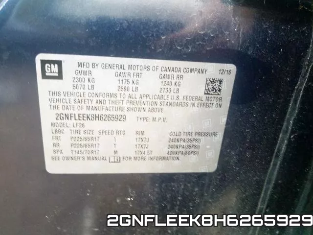 2GNFLEEK8H6265929 фото 2
