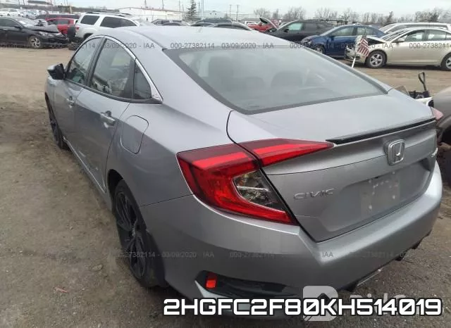 2HGFC2F80KH514019 фото 4