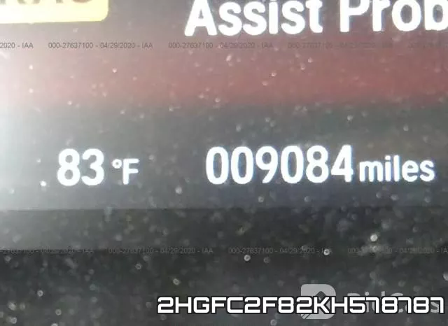 2HGFC2F82KH578787 фото 8