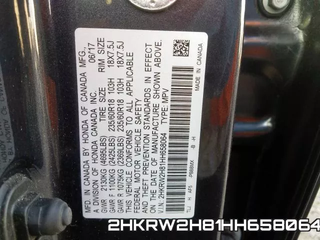 2HKRW2H81HH658064 фото 2