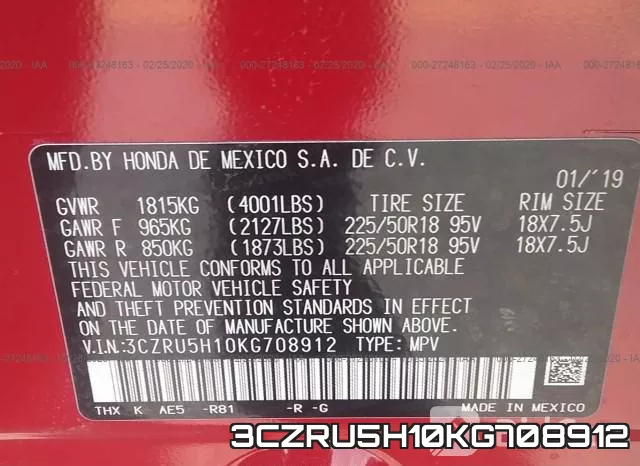 3CZRU5H10KG708912 фото 10