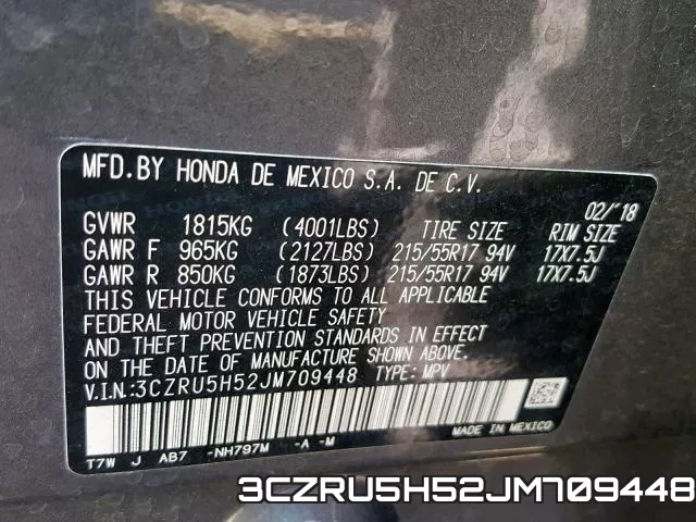 3CZRU5H52JM709448 фото 2