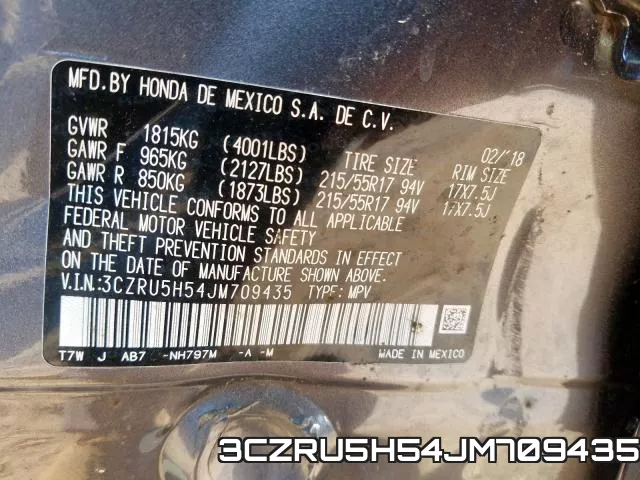 3CZRU5H54JM709435 фото 2