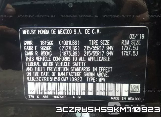 3CZRU5H59KM710923 фото 10
