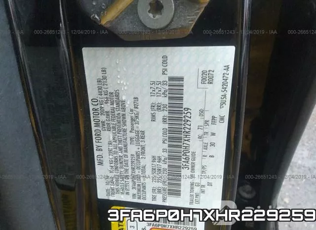 3FA6P0H7XHR229259 фото 10