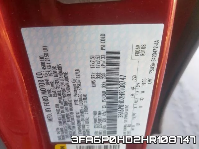 3FA6P0HD2HR108747 фото 2