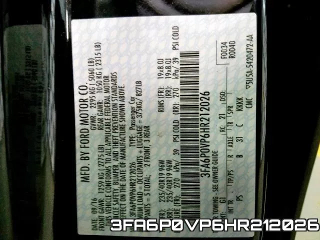 3FA6P0VP6HR212026 фото 2