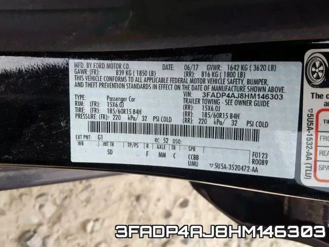 3FADP4AJ8HM146303 фото 2