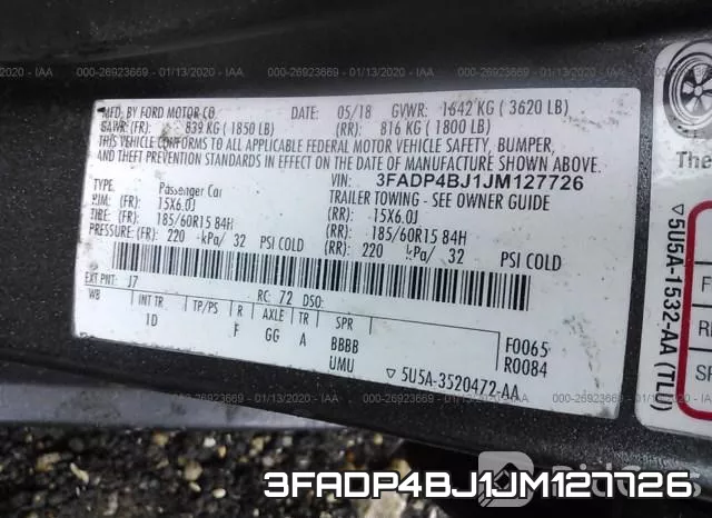 3FADP4BJ1JM127726 фото 10
