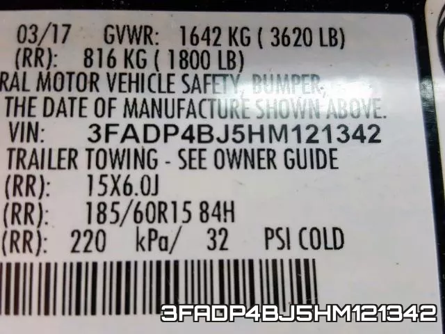 3FADP4BJ5HM121342 фото 2