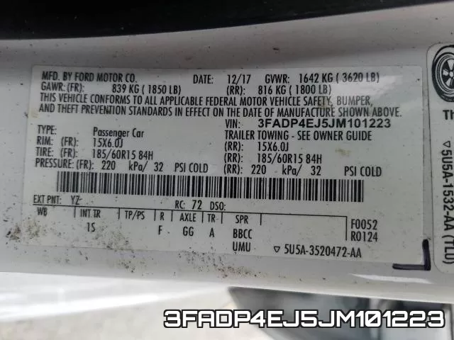 3FADP4EJ5JM101223 фото 2