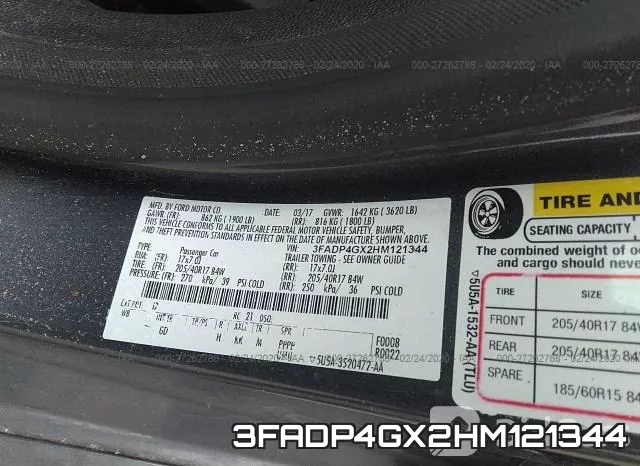 3FADP4GX2HM121344 фото 10