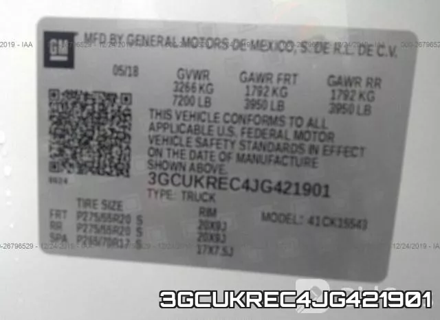 3GCUKREC4JG421901 фото 10