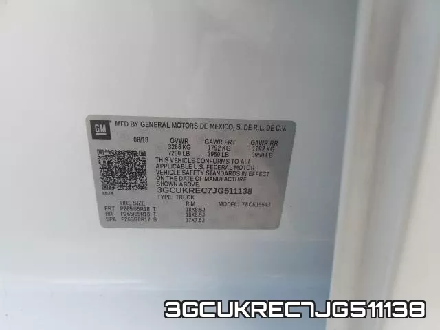 3GCUKREC7JG511138 фото 2