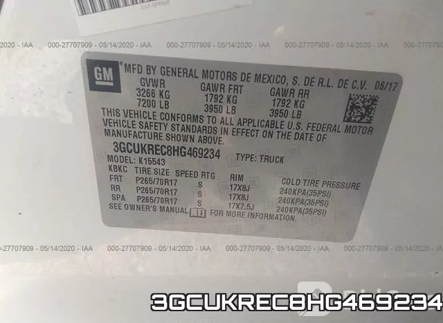 3GCUKREC8HG469234 фото 10