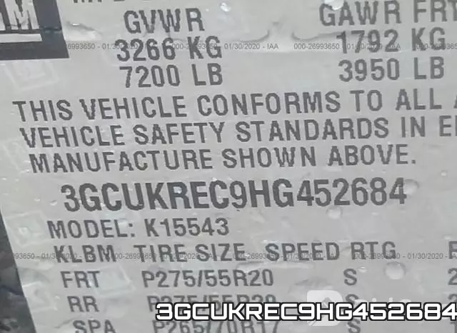 3GCUKREC9HG452684 фото 10
