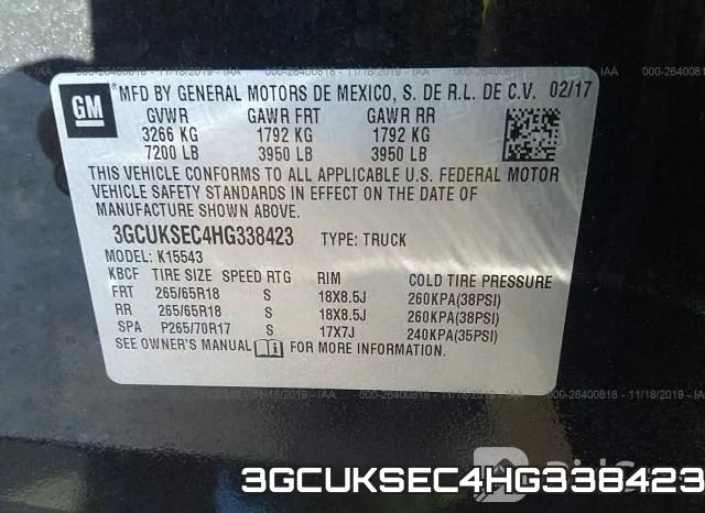 3GCUKSEC4HG338423 фото 10