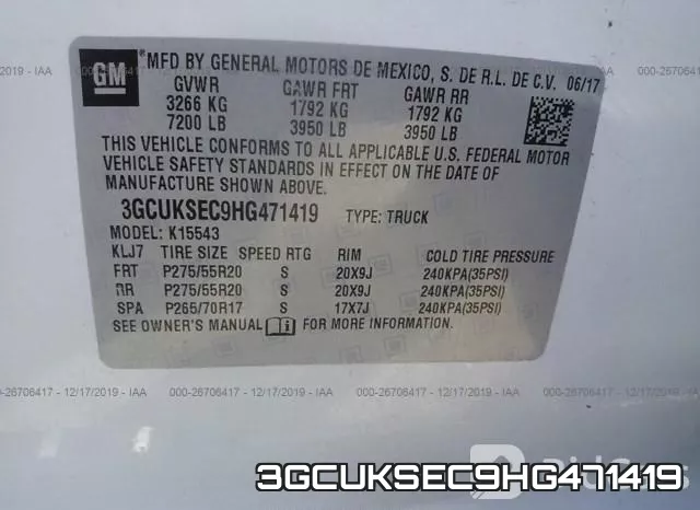 3GCUKSEC9HG471419 фото 10