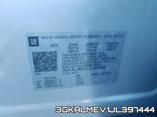 3GKALMEV1JL397444 фото 2