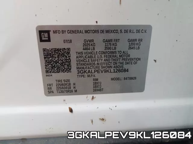 3GKALPEV9KL126084 фото 2